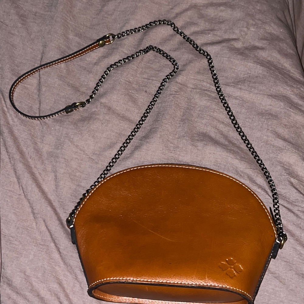 Genuine leather cross body purse